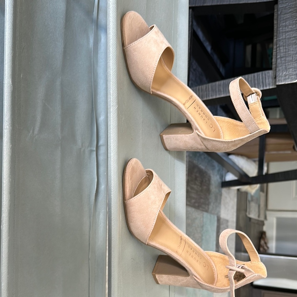 Elegant Tan Block Heel Sandals